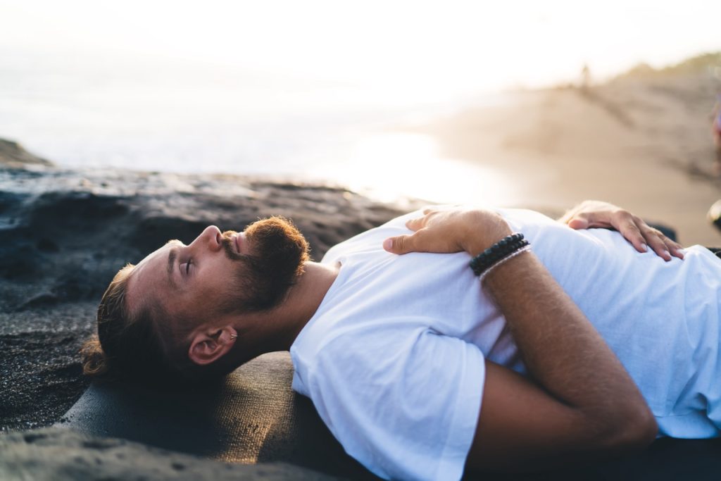A calm young man reflecting on his experiences at a first responder retreat.