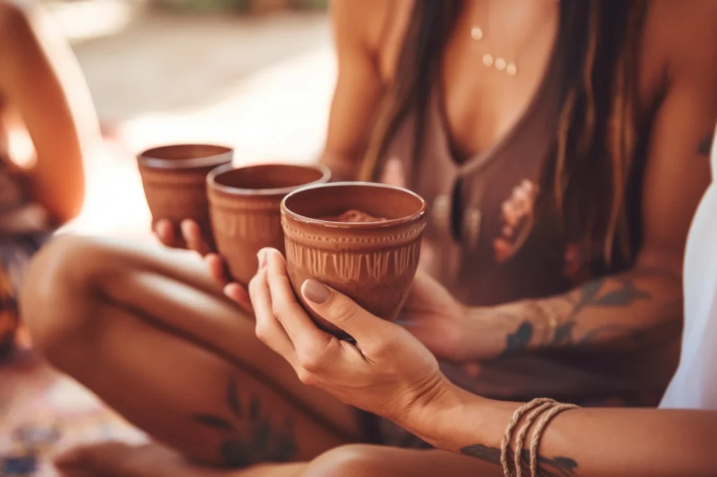 Guests at the start of a psilocybin retreat in Costa Rica, preparing for a transformational plant medicine journey.